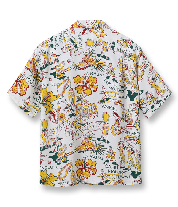 SUN SURF RAYON HAWAIIAN SHIRT “STATE OF HAWAII”