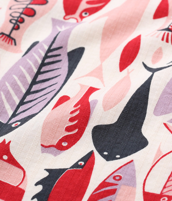 STAR OF HOLLYWOOD DOBBY COTTON OPEN SHIRT “FISH”