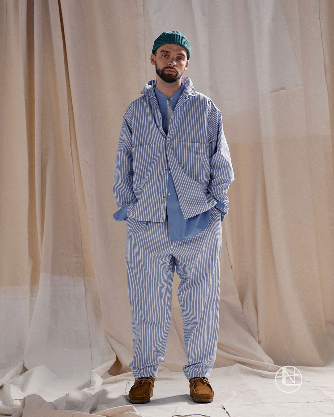 nanamica Band Collar Wind Shirt