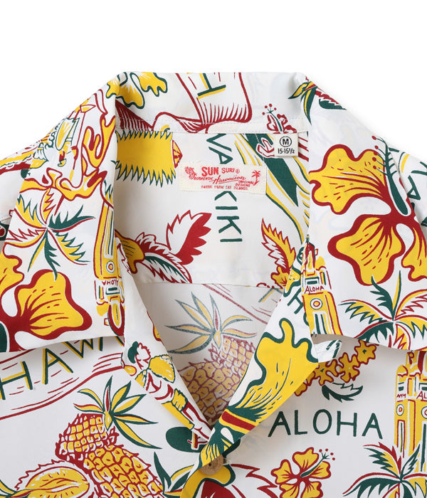 SUN SURF RAYON HAWAIIAN SHIRT “STATE OF HAWAII”