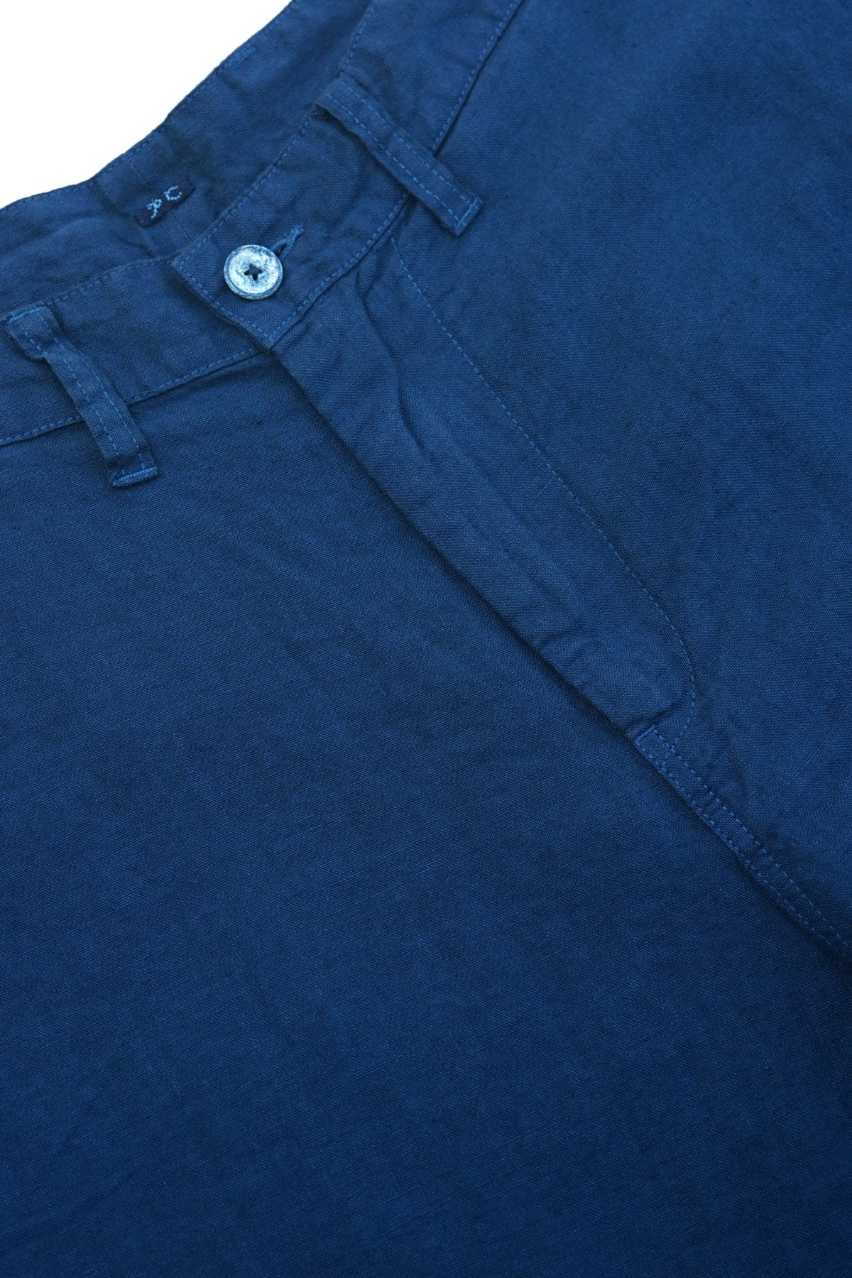 Porter Classic VINTAGE LINEN CHEVAL PANTS W/SILVER CHARM