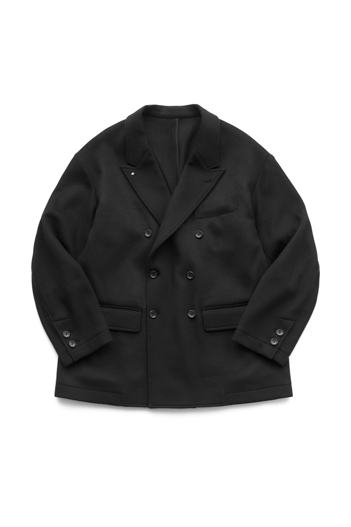 Porter Classic CASHMERE DE GAULLE DOUBLE TAILORED JACKET W/PLATINUM CHARM(BABY CASH)