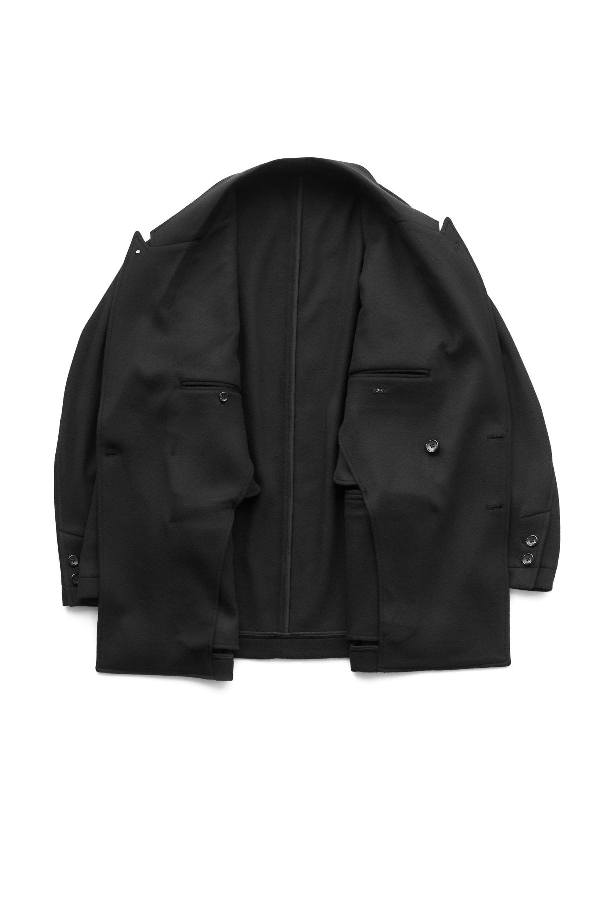 Porter Classic CASHMERE DE GAULLE DOUBLE TAILORED JACKET W/PLATINUM CHARM(BABY CASH)