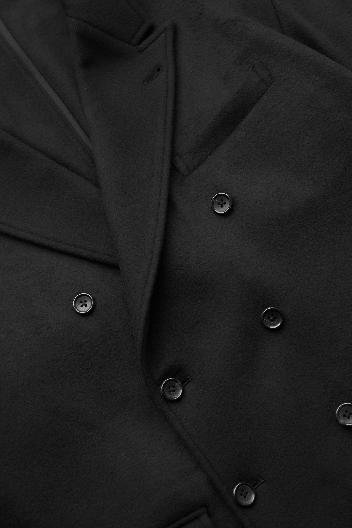 Porter Classic CASHMERE DE GAULLE DOUBLE TAILORED JACKET W/PLATINUM CHARM(BABY CASH)