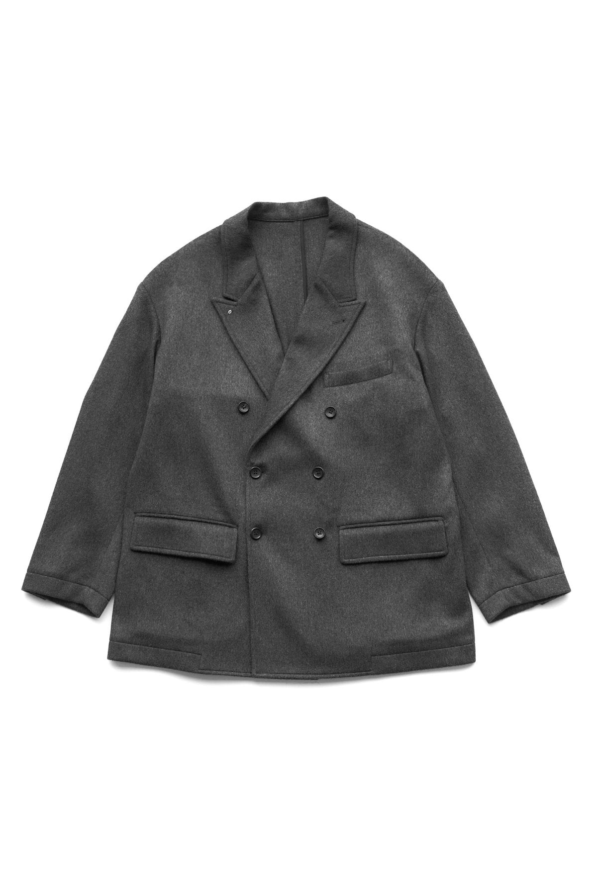 Porter Classic CASHMERE DE GAULLE DOUBLE TAILORED JACKET W/PLATINUM CHARM(BABY CASH)