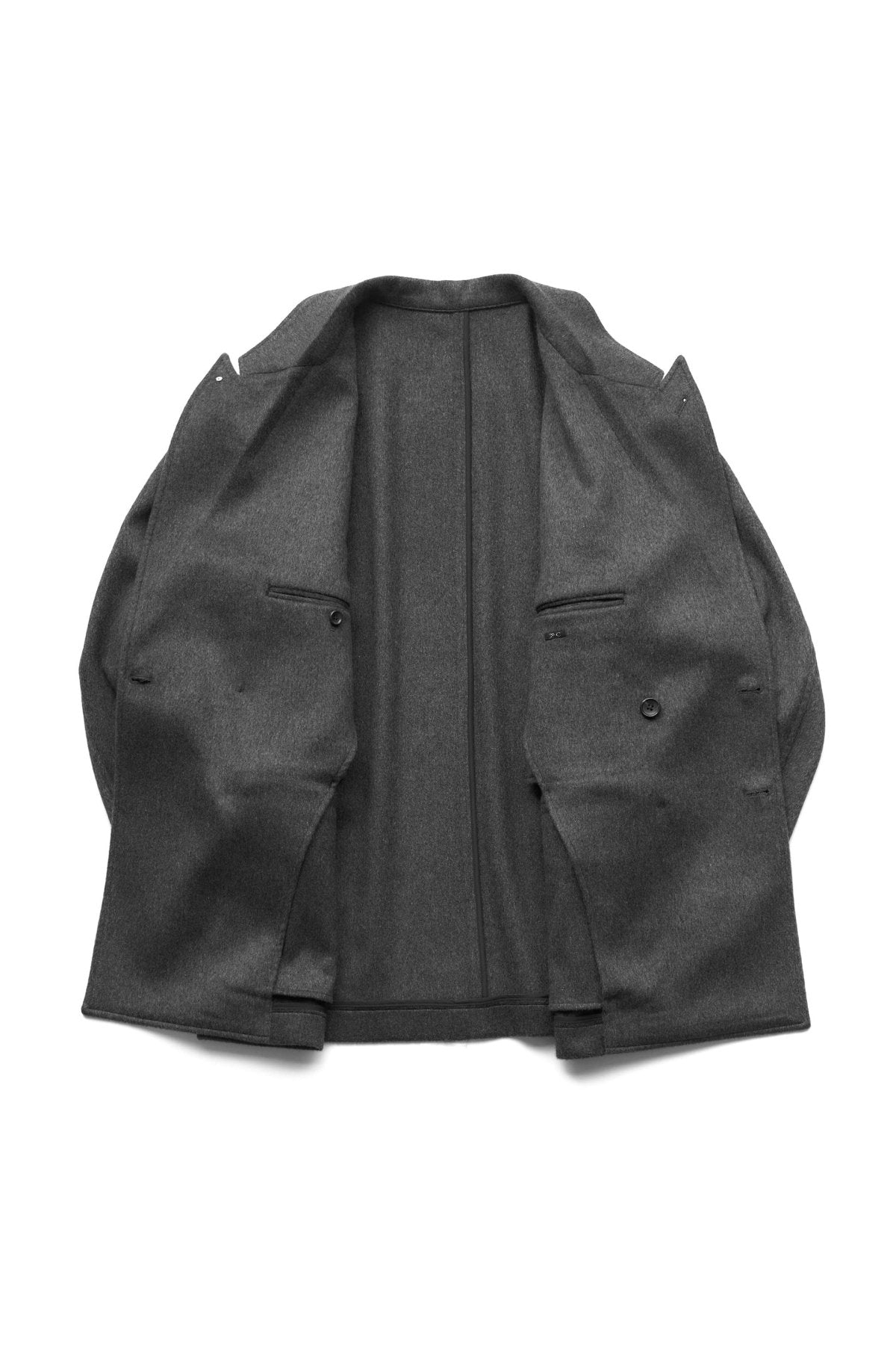 Porter Classic CASHMERE DE GAULLE DOUBLE TAILORED JACKET W/PLATINUM CHARM(BABY CASH)