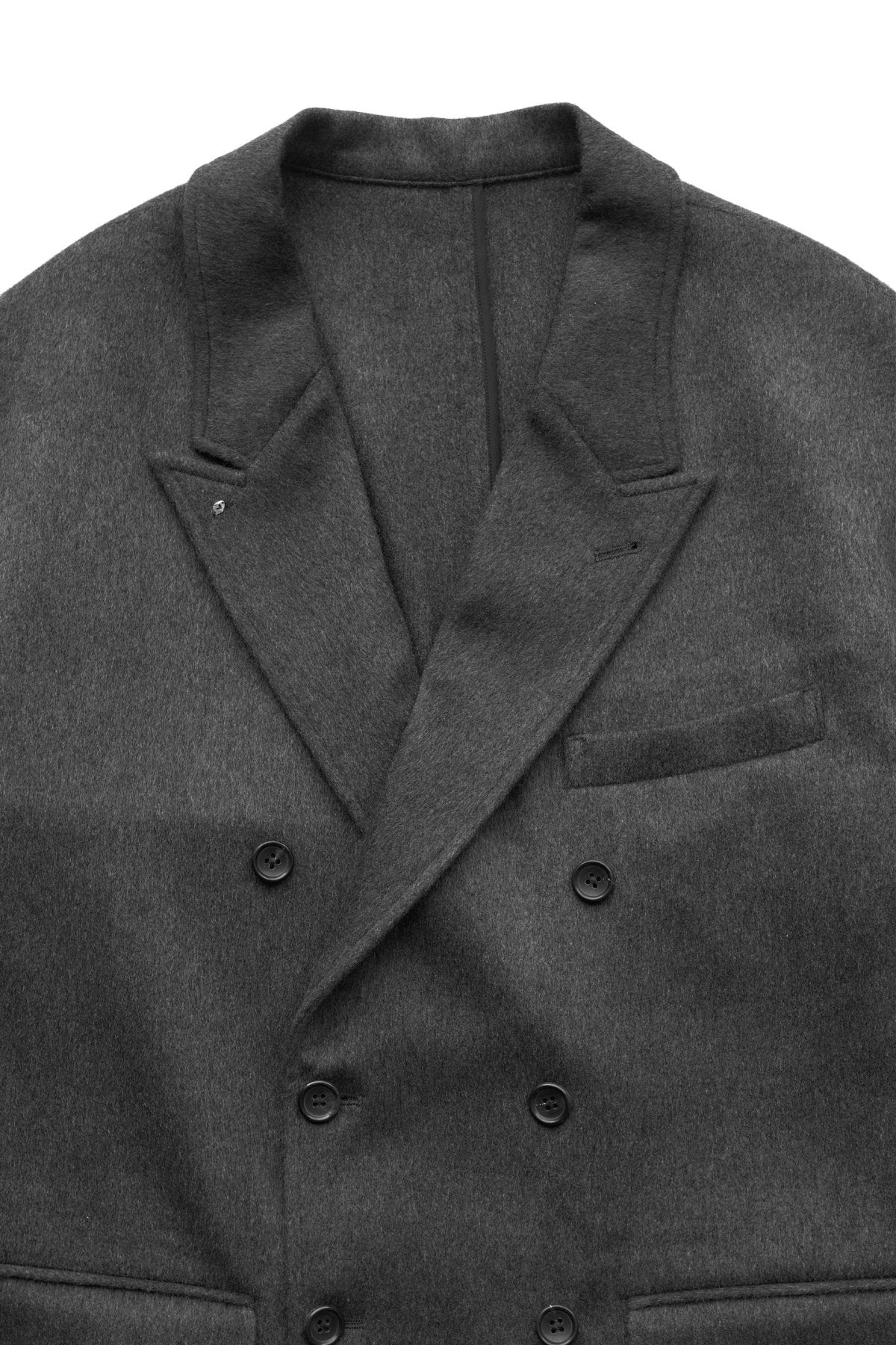 Porter Classic CASHMERE DE GAULLE DOUBLE TAILORED JACKET W/PLATINUM CHARM(BABY CASH)