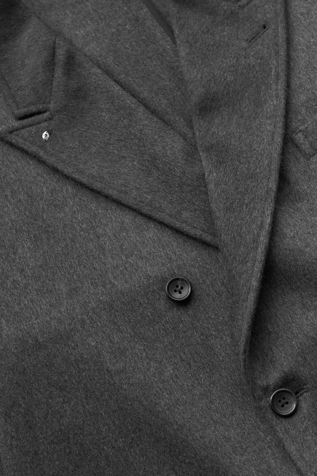 Porter Classic CASHMERE DE GAULLE DOUBLE TAILORED JACKET W/PLATINUM CHARM(BABY CASH)