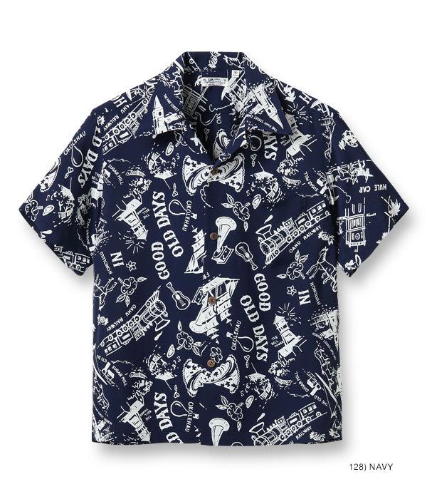 SUN SURF RAYON HAWAIIAN SHIRT “GOOD OLD DAYS”