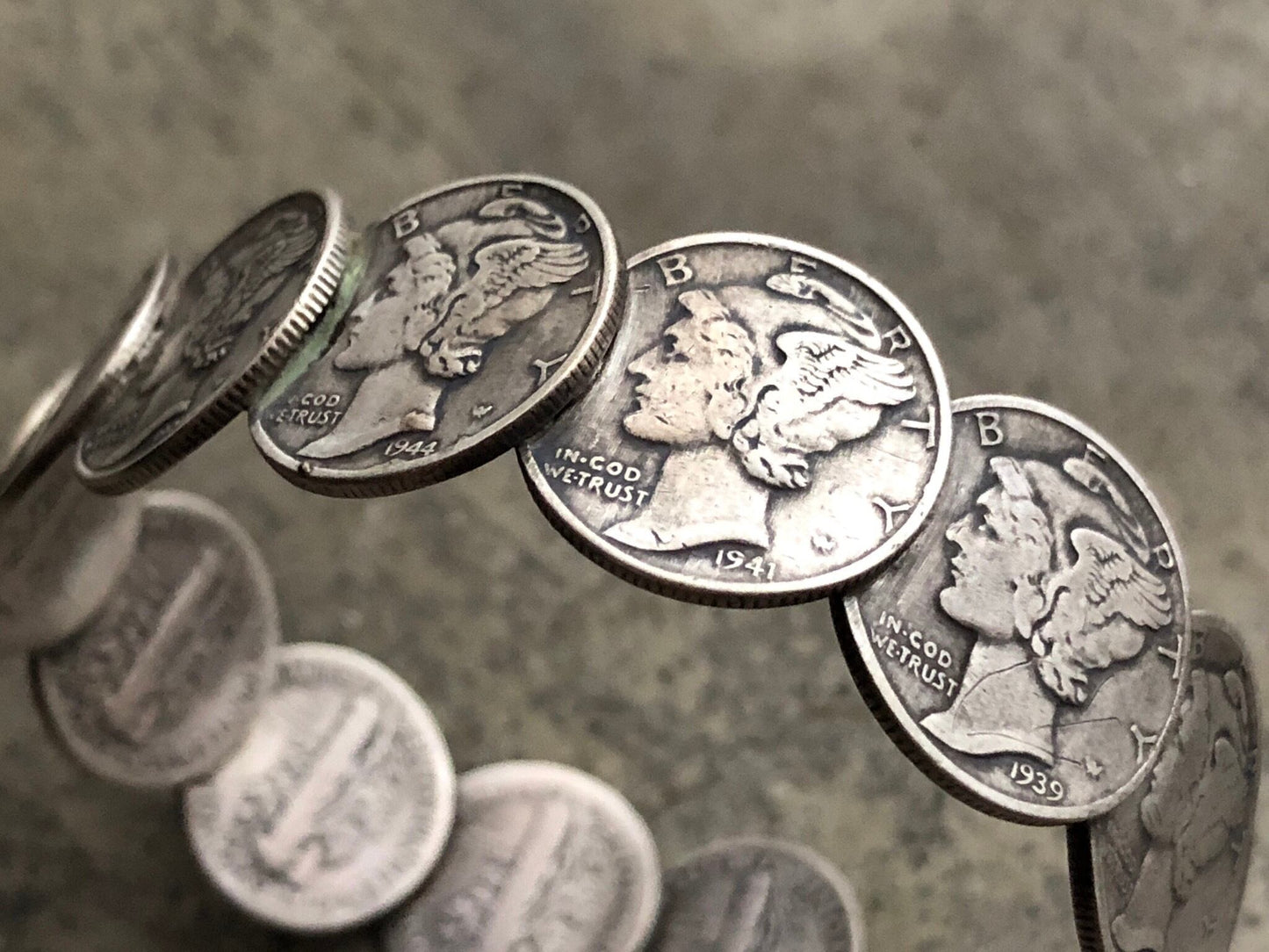 Button Works Mercury Dime Coin Bangle
