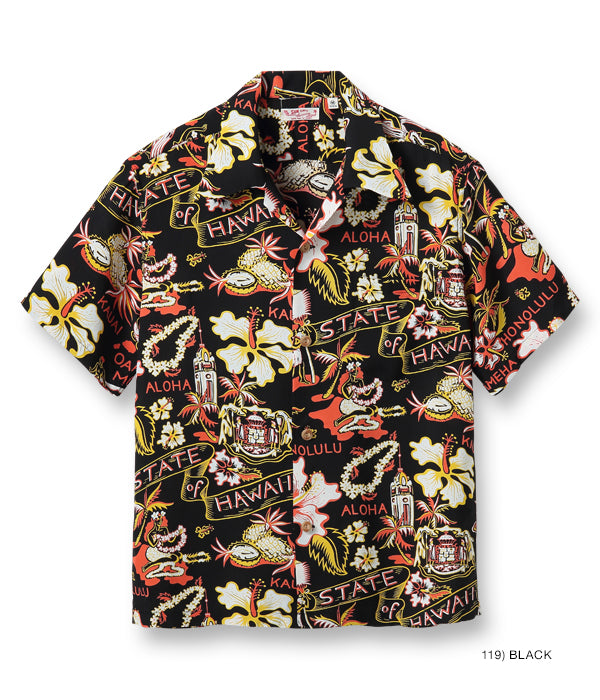 SUN SURF RAYON HAWAIIAN SHIRT “STATE OF HAWAII”