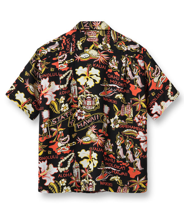 SUN SURF RAYON HAWAIIAN SHIRT “STATE OF HAWAII”