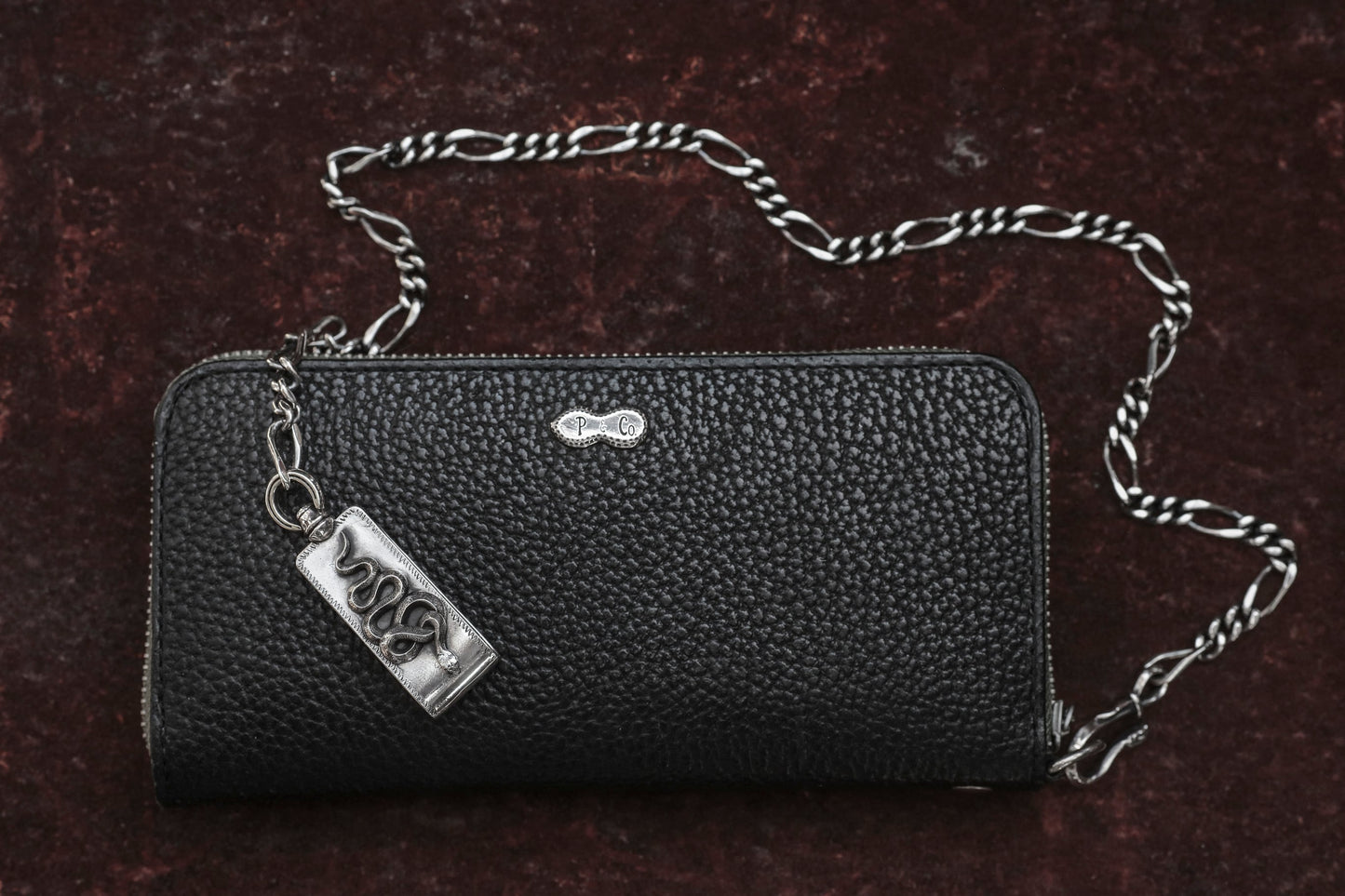 Peanuts&Co snake clip type walletchain silver