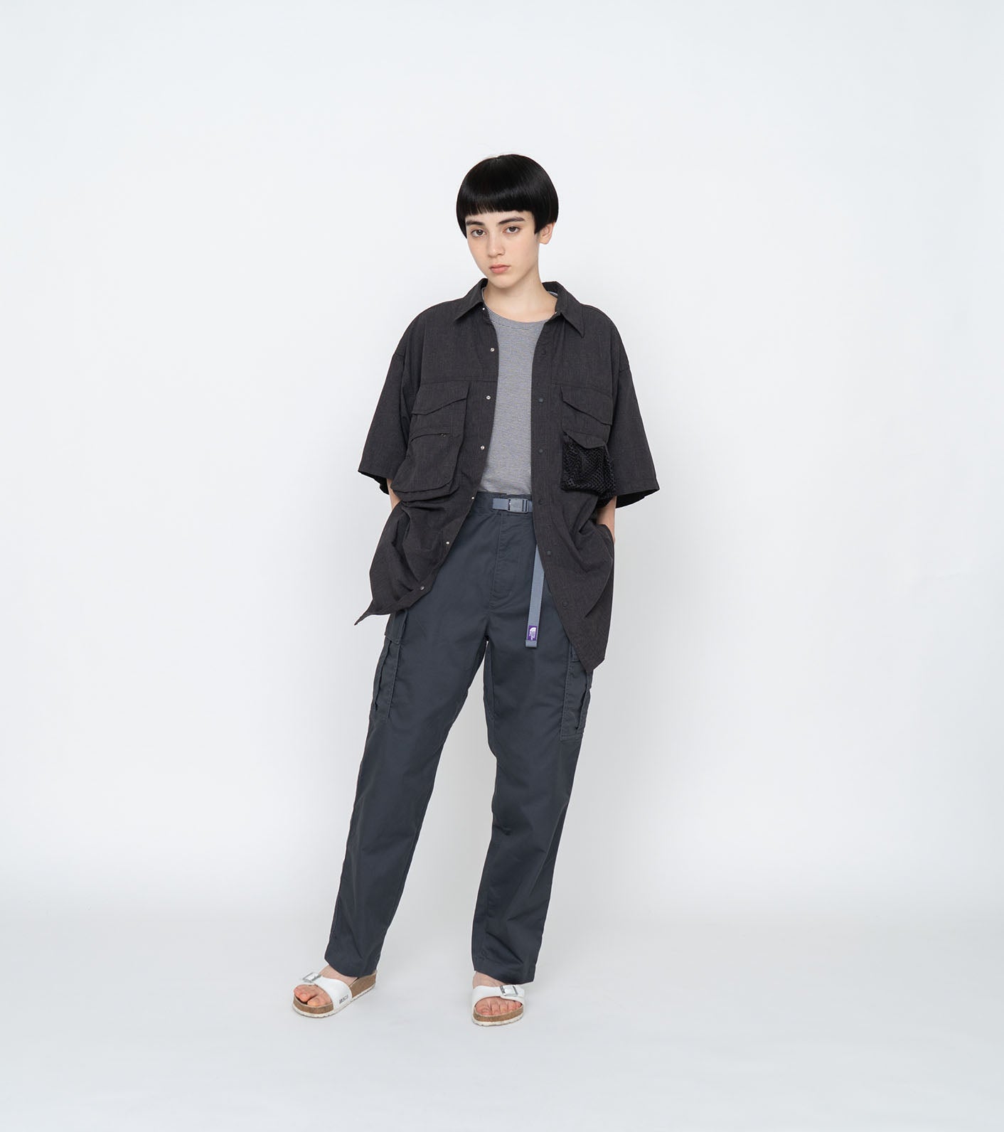 THE NORTH FACE PURPLE LABEL Polyester Linen Field HS Shirt