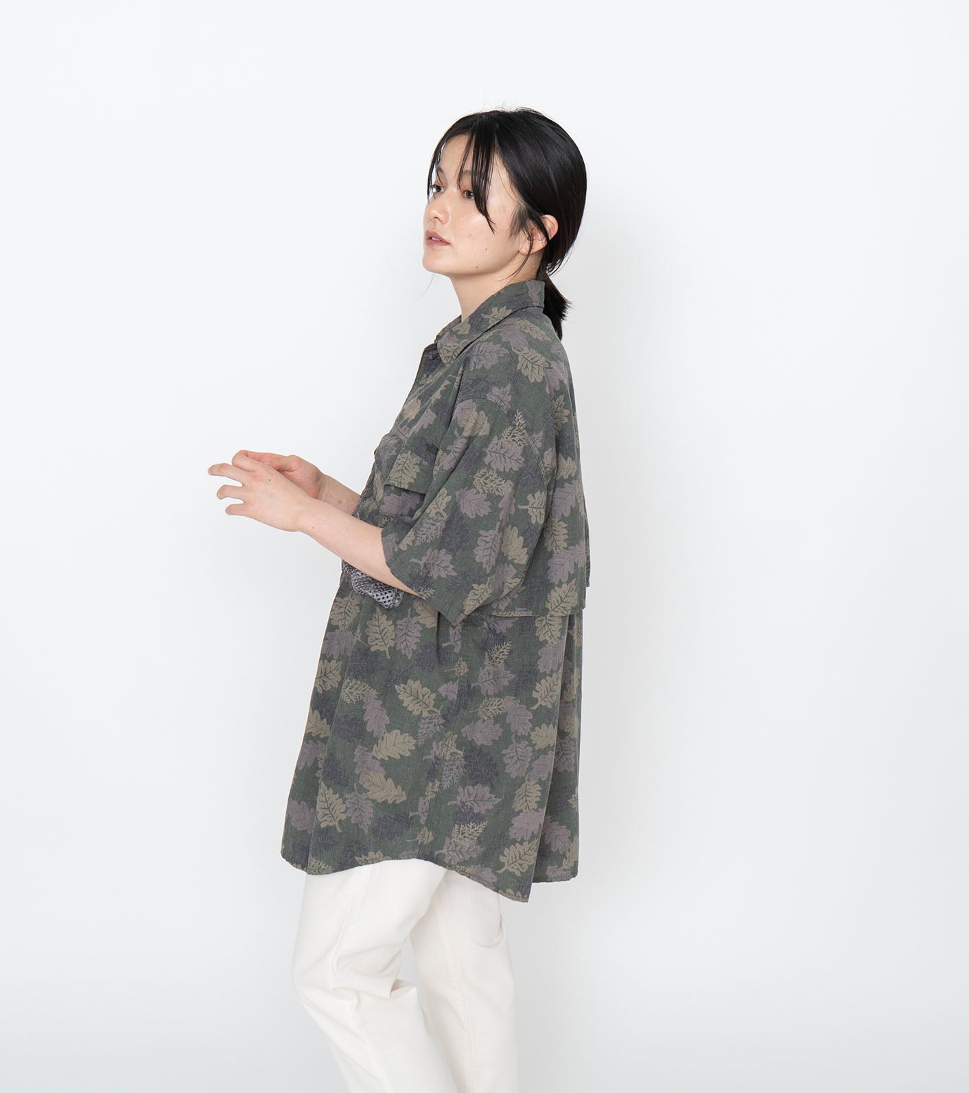 THE NORTH FACE PURPLE LABEL Polyester Linen Field H/S Shirt