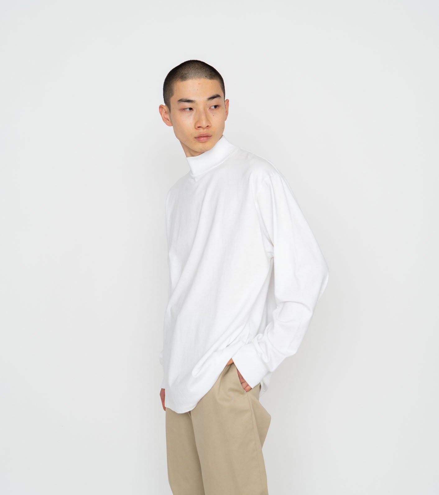 nanamica L/S Mock Neck Tee