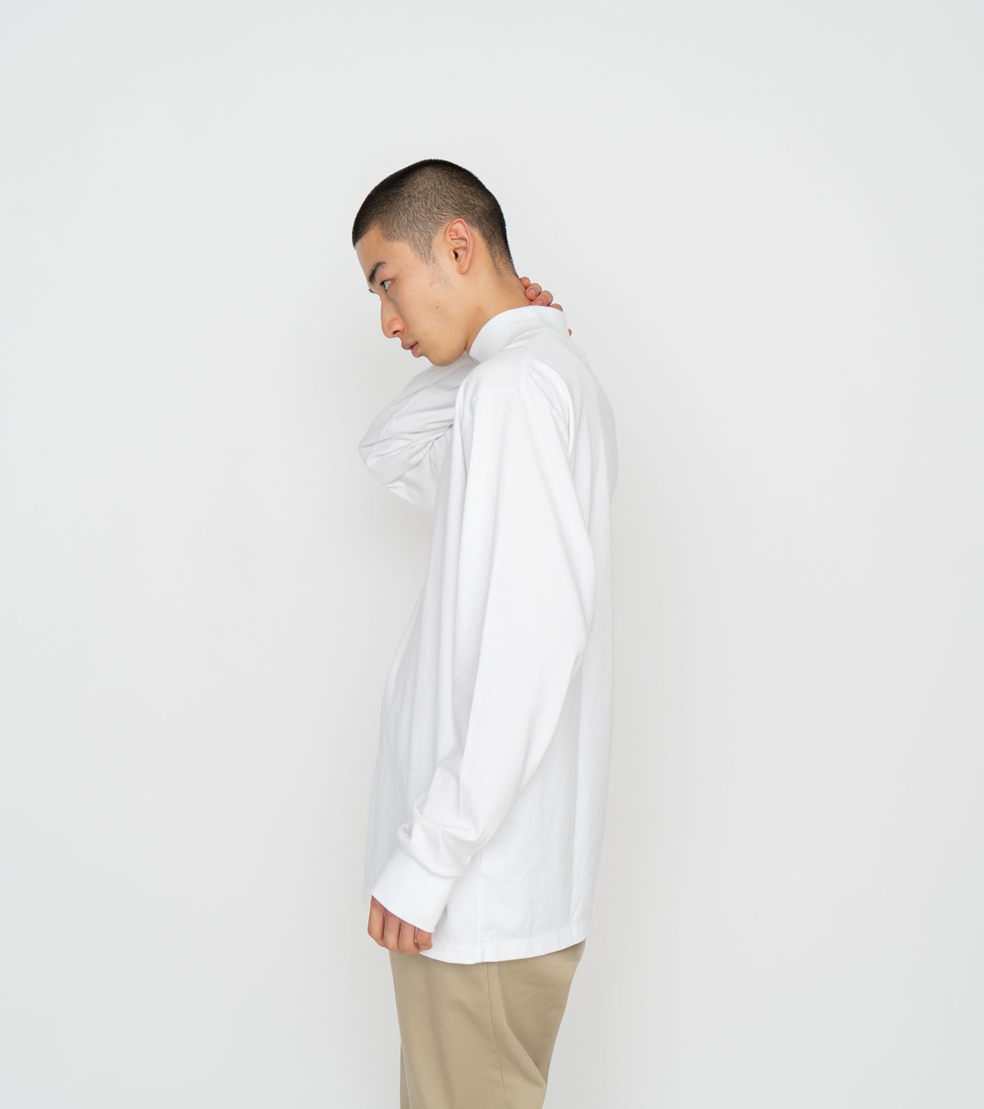 nanamica L/S Mock Neck Tee