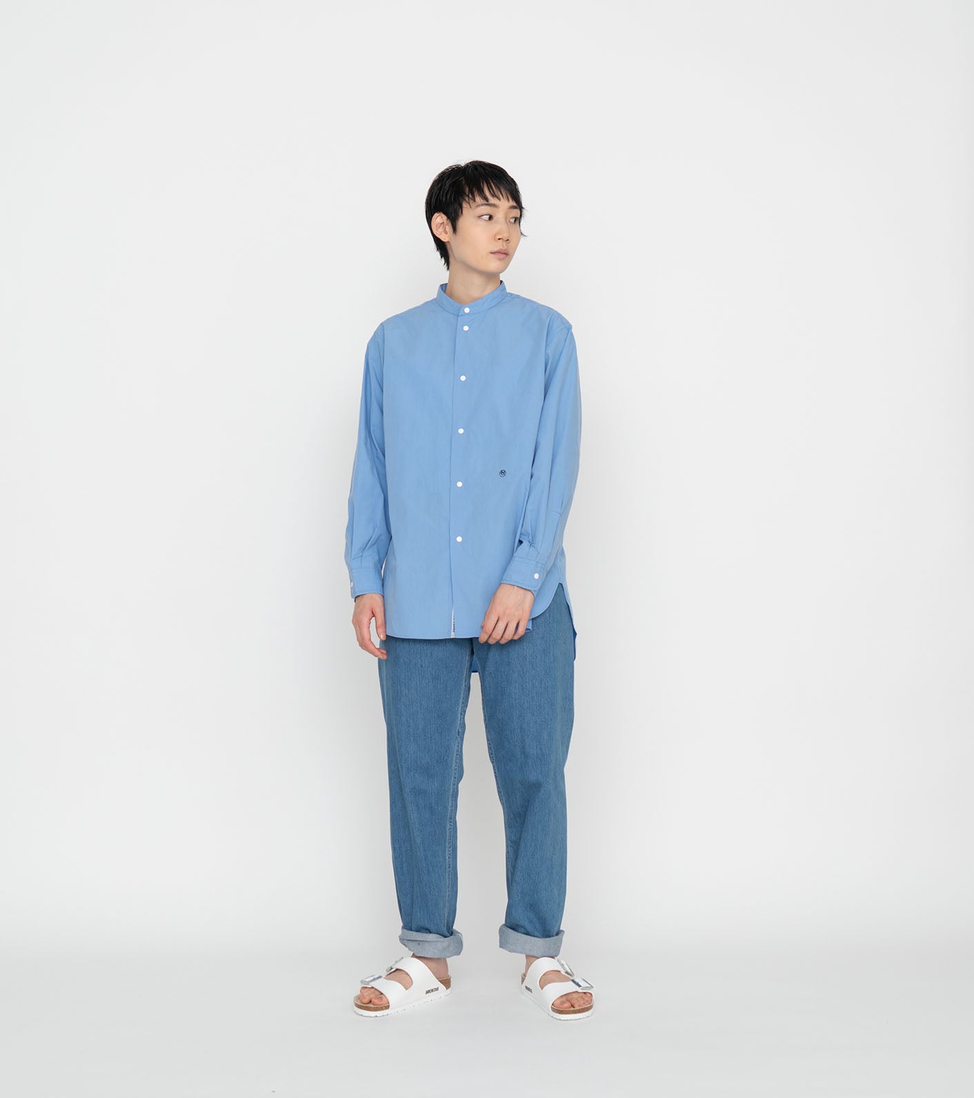 nanamica Band Collar Wind Shirt