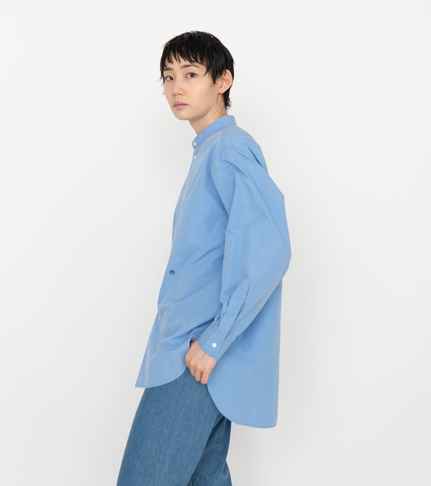 nanamica Band Collar Wind Shirt