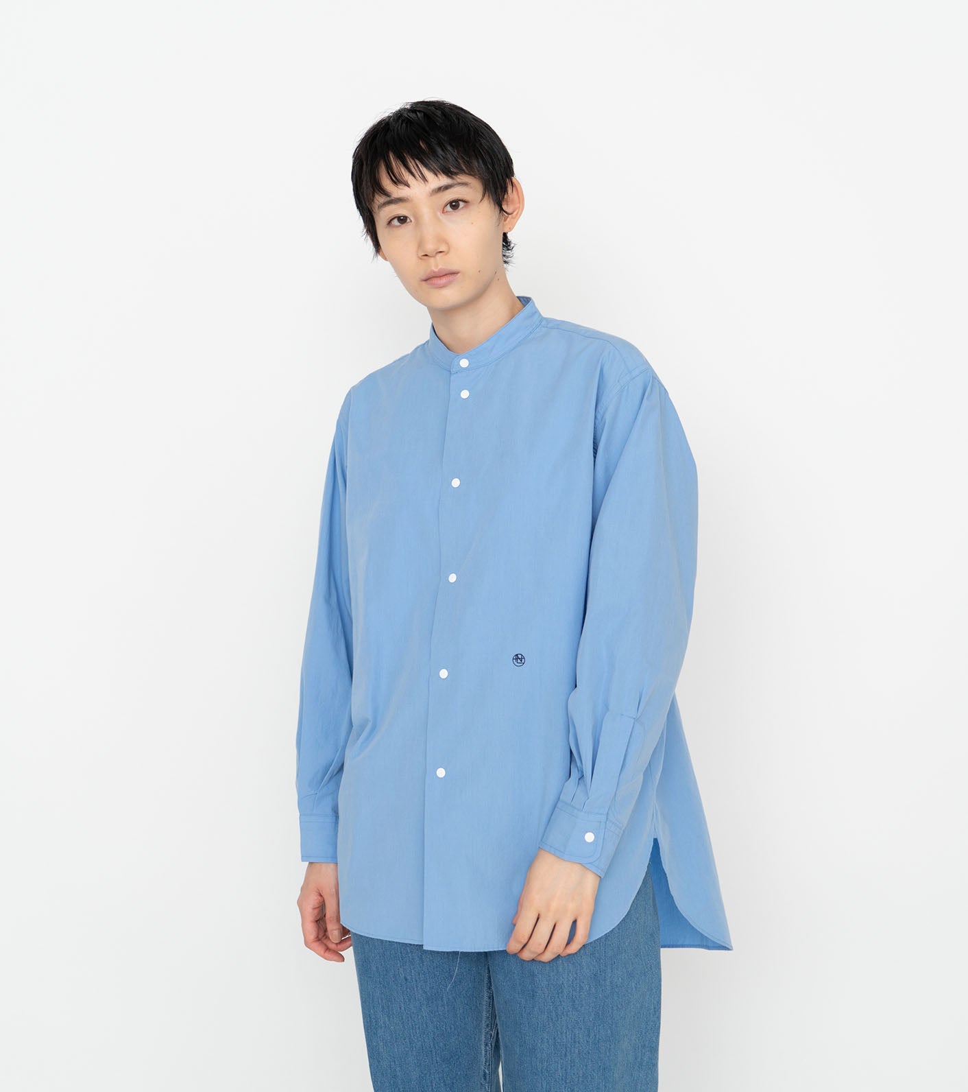 nanamica Band Collar Wind Shirt
