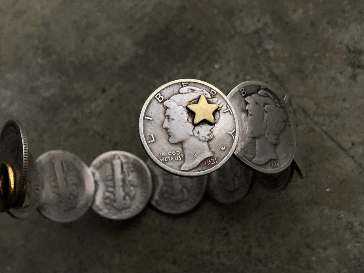 Button Works Mercury Dime Coin Bangle