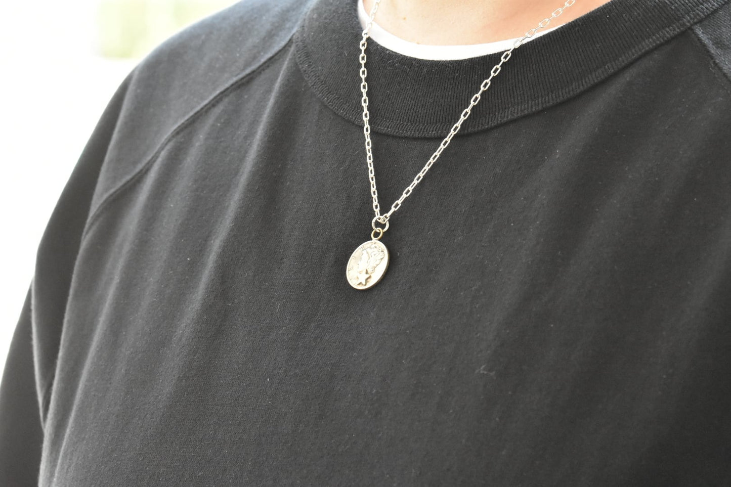 Button Works Mercury Dime Coin Necklace - Star