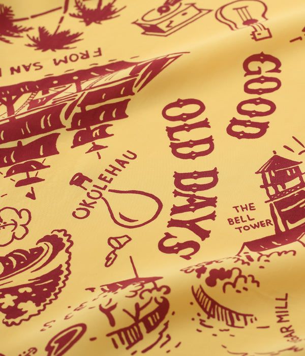 SUN SURF RAYON HAWAIIAN SHIRT “GOOD OLD DAYS”