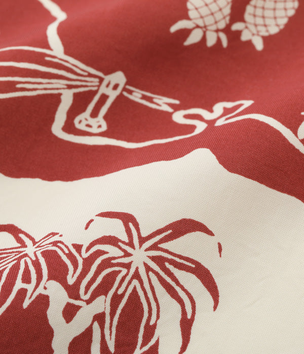 SUN SURF RAYON HAWAIIAN SHIRT “SHOWING HAWAIIAN ISLAND”
