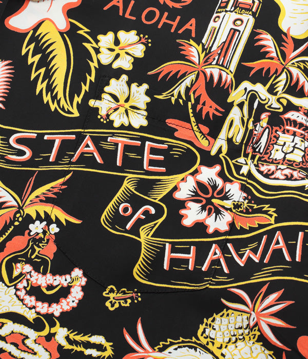 SUN SURF RAYON HAWAIIAN SHIRT “STATE OF HAWAII”