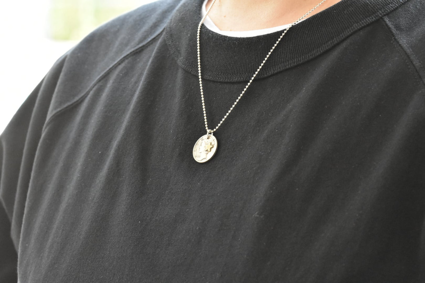 Button Works Mercury Dime Coin Necklace - FC