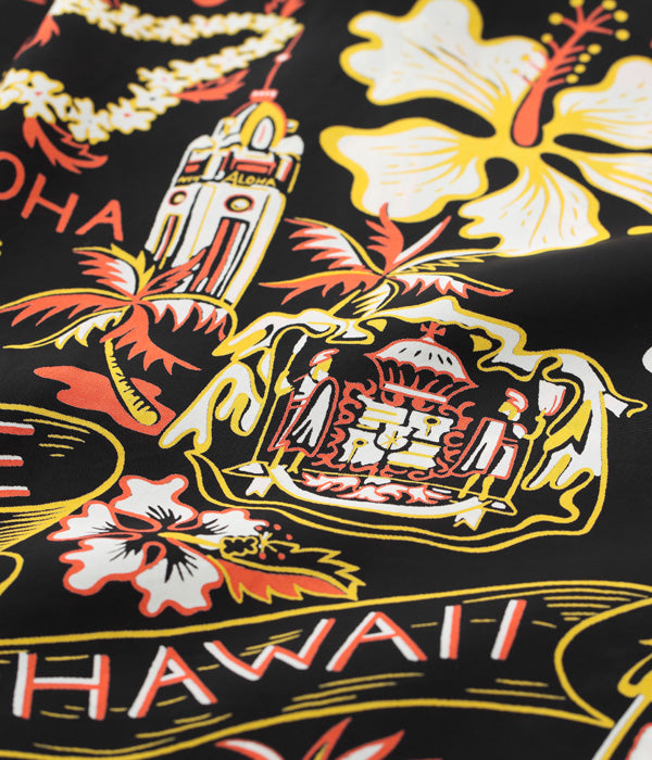 SUN SURF RAYON HAWAIIAN SHIRT “STATE OF HAWAII”