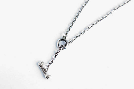 Peanuts&Co SKULL HOOK CHAIN ALL SILVER (ROUND OR SQUARE)