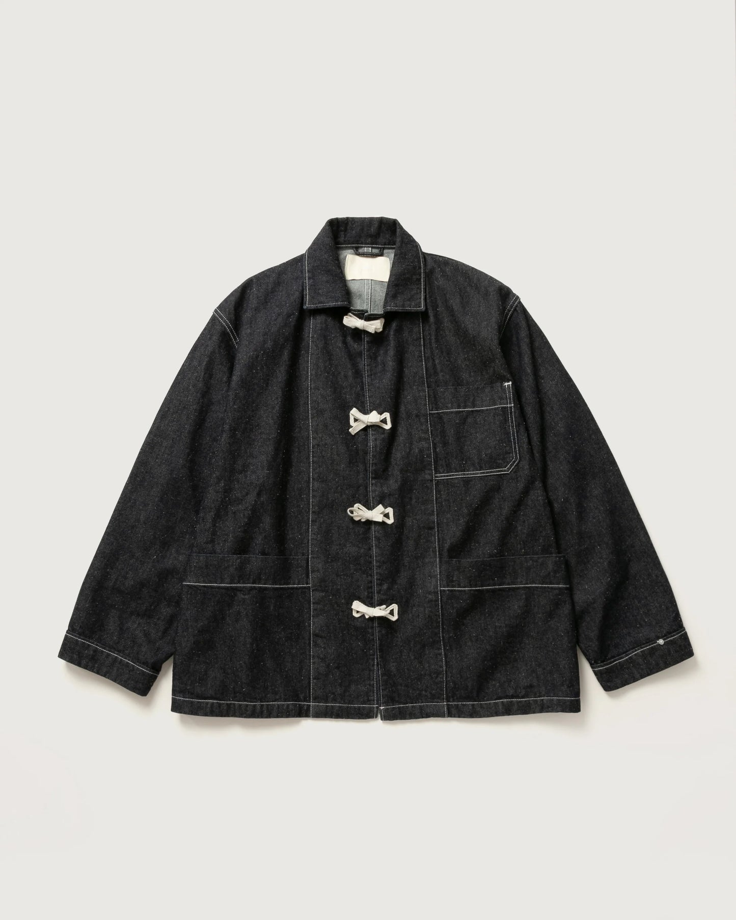 INNAT SILK DENIM PAJAMA JACKET