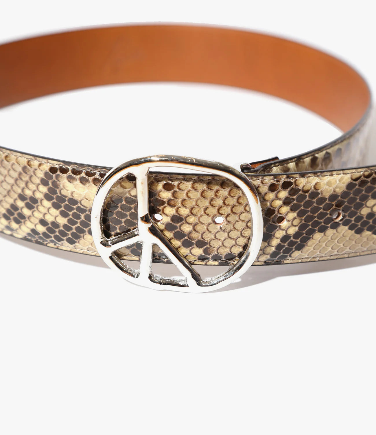Needles Peace Buckle Belt - Python