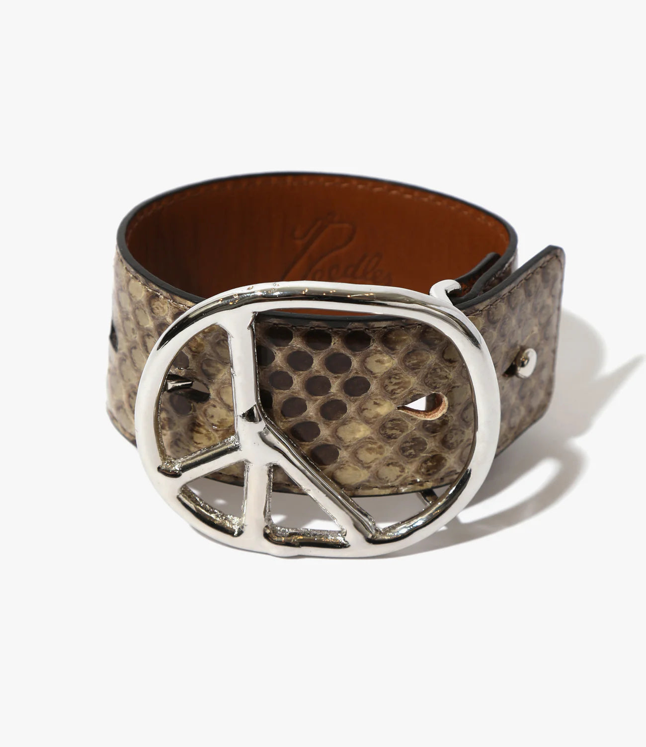 Needles Peace Buckle Bracelet - Python