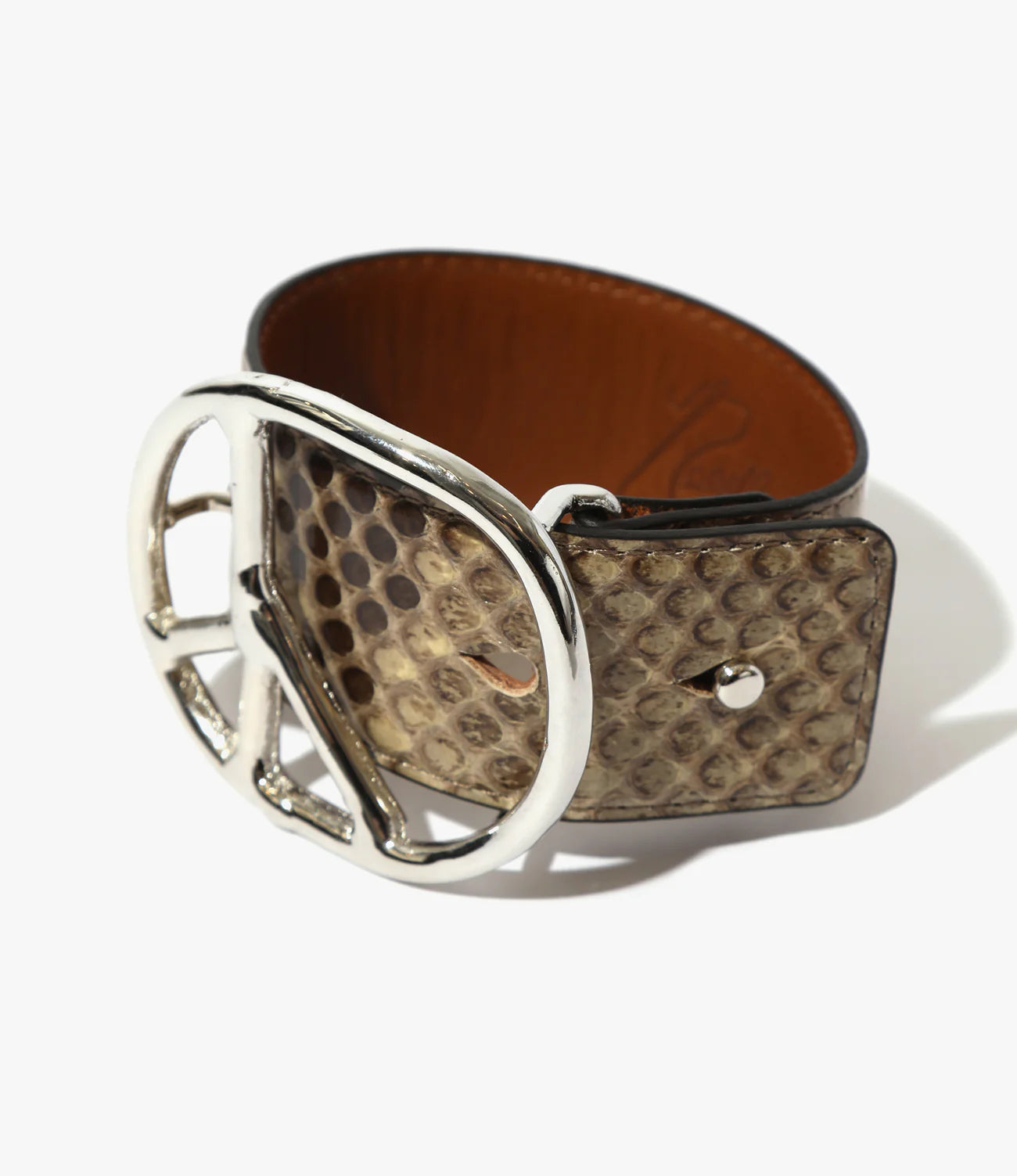 Needles Peace Buckle Bracelet - Python
