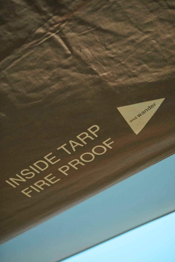 and wander inside tarp