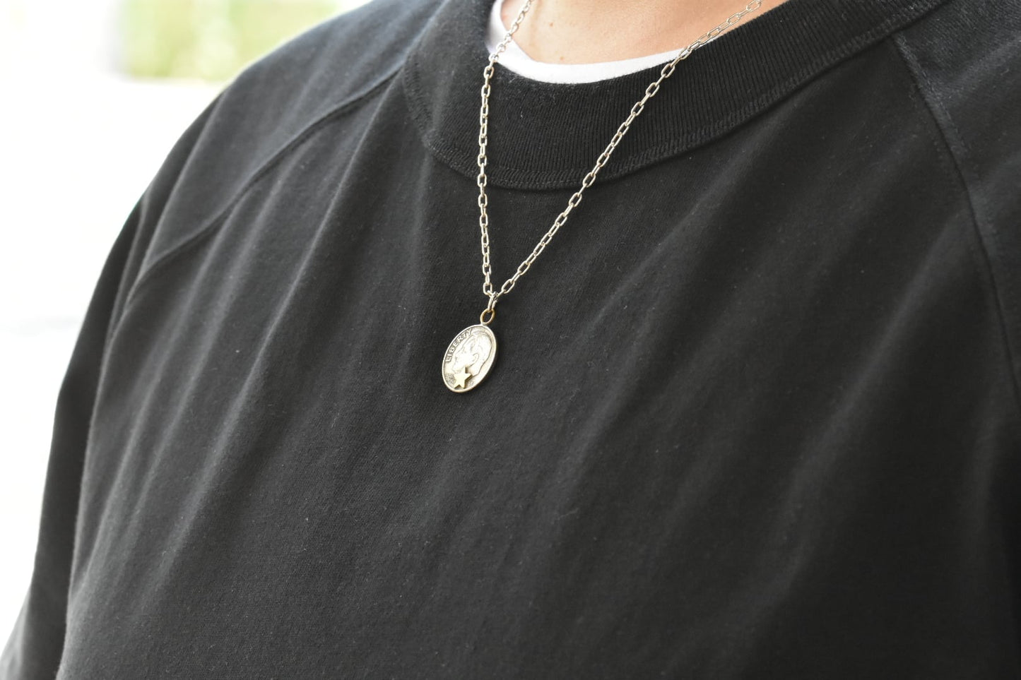 Button Works Roosevelt Dime Coin Necklace - Star