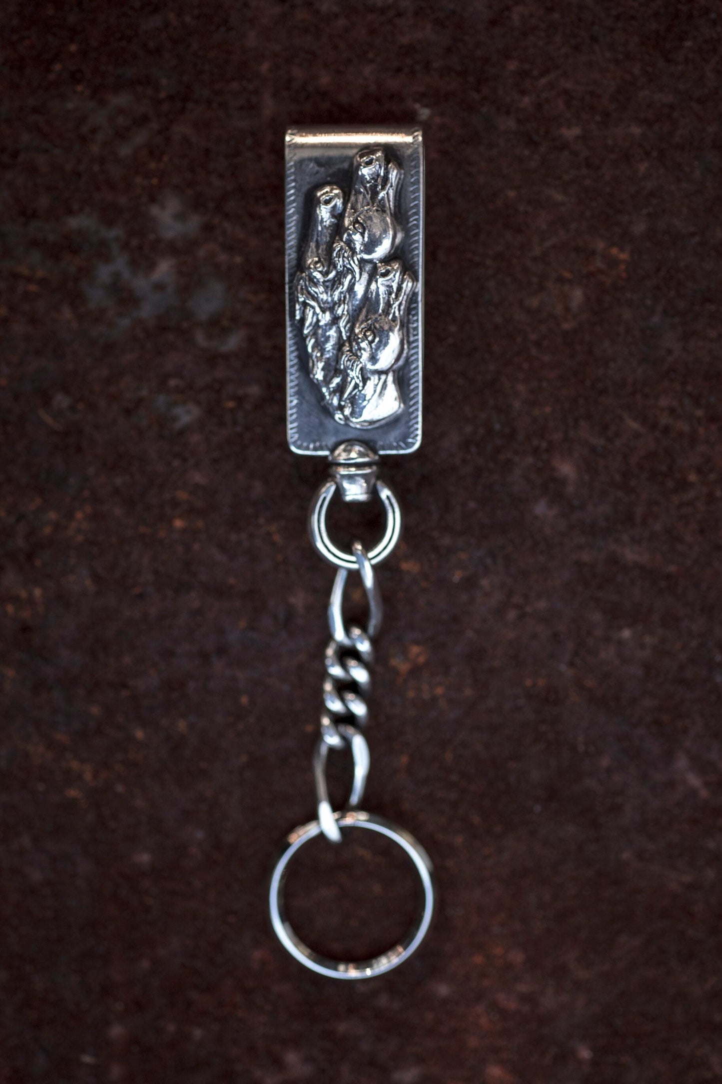 Peanuts&Co horse clip type keychain silver