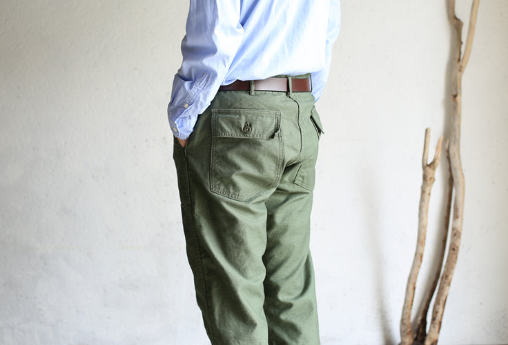 orSlow US ARMY SLIM FIT FATIGUE PANTS (green)