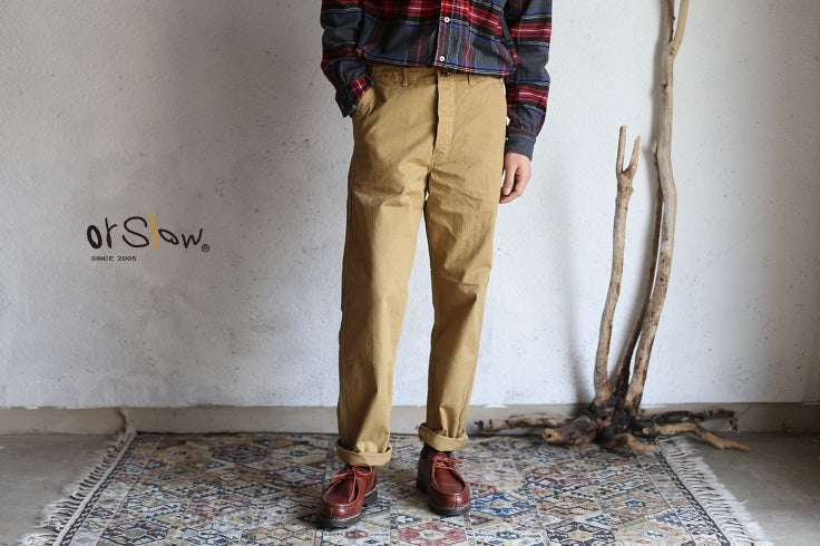 orSlow FRENCH WORK PANTS khaki