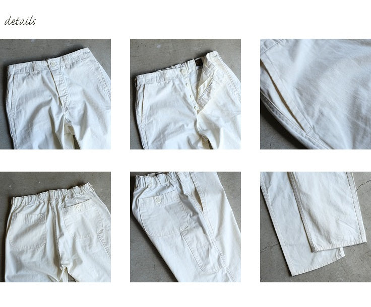orSlow FRENCH WORK PANTS ecru