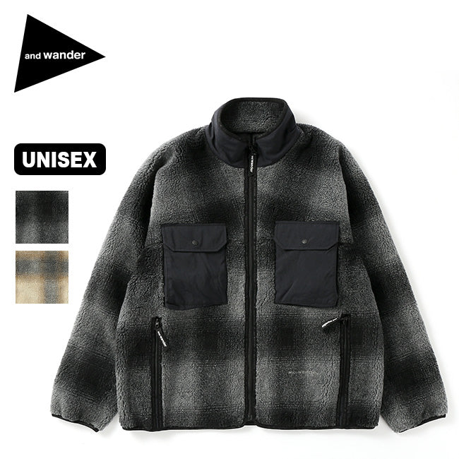 and wander check boa jacket – unexpected store