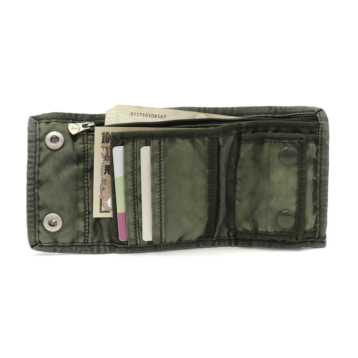 Porter Classic SUPER NYLON TRIFOLD WALLET W/NECK STRAP
