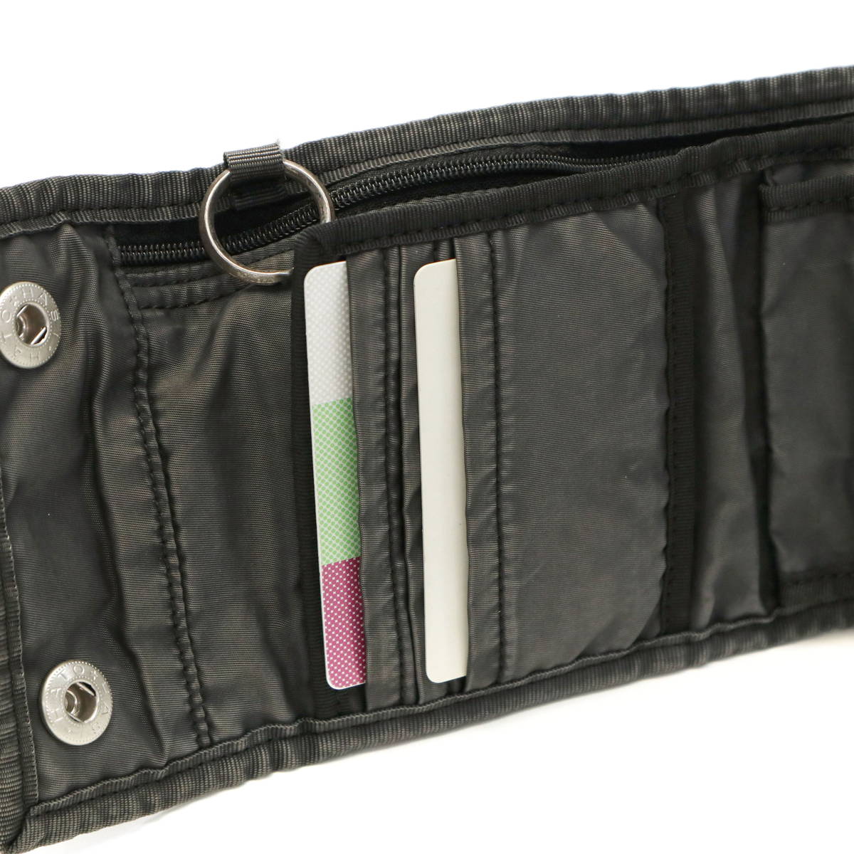 Porter Classic SUPER NYLON TRIFOLD WALLET W/NECK STRAP