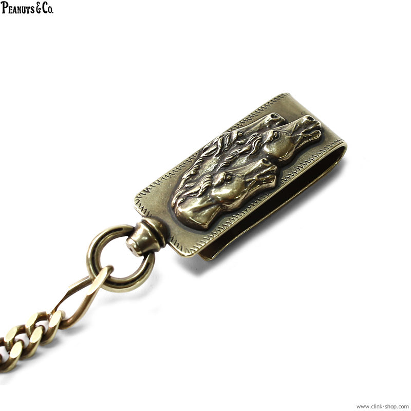 Peanuts&Co horse clip type walletchain brass