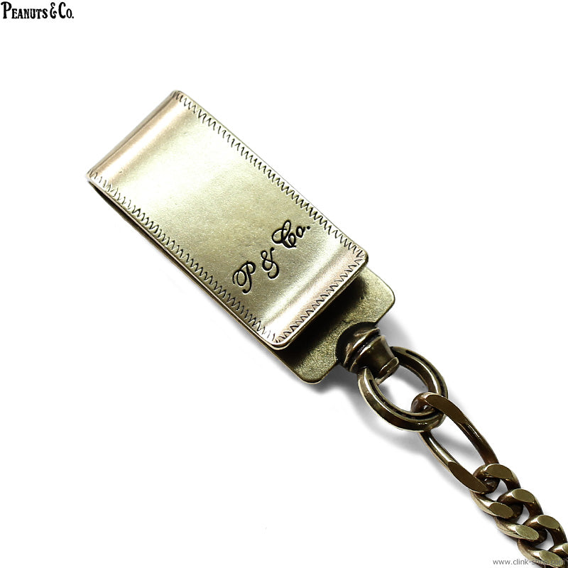 Peanuts&Co snake clip type walletchain brass