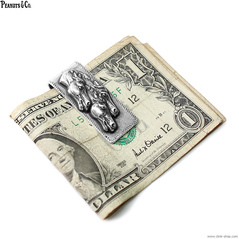 Peanuts&Co horse money clip silver