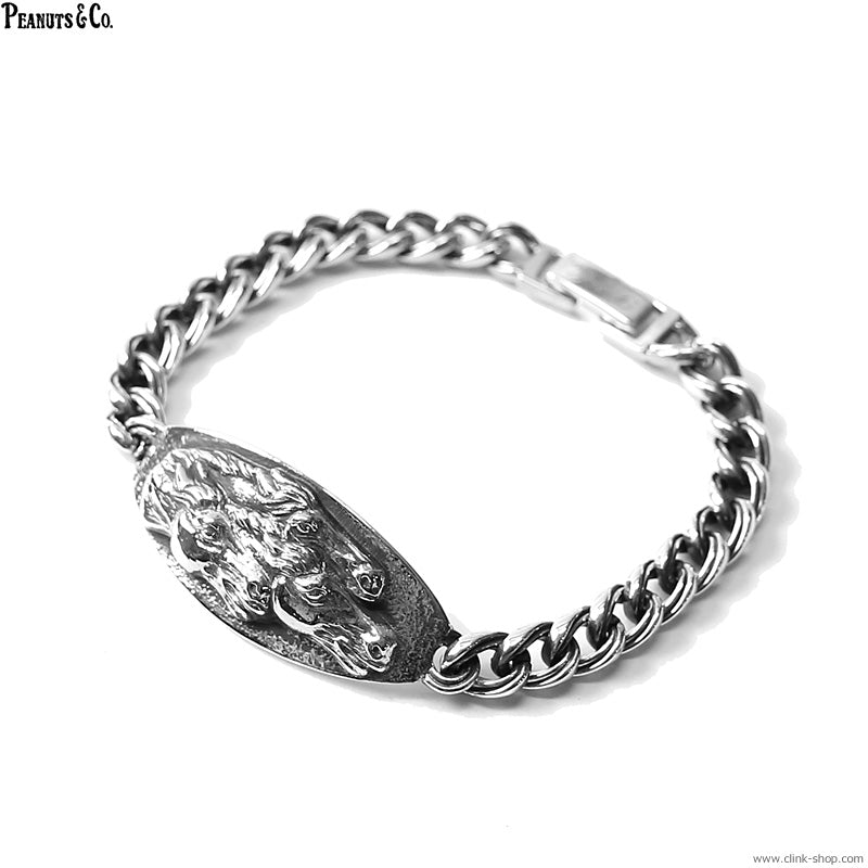 Peanuts&Co horse plate bracelet silver
