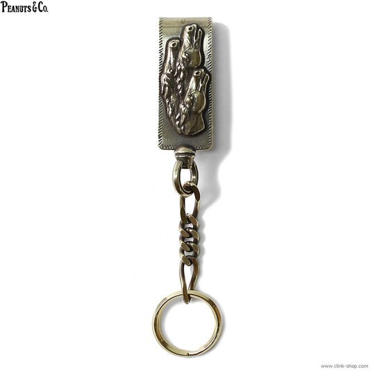Peanuts&Co horse clip type keychain brass